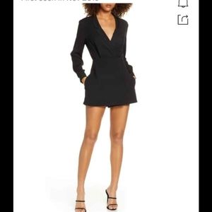 NWT black French connection tuxedo romper
